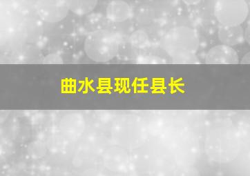 曲水县现任县长