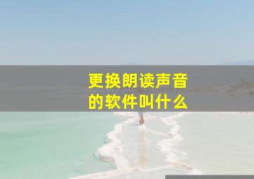 更换朗读声音的软件叫什么