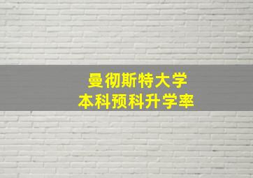 曼彻斯特大学本科预科升学率