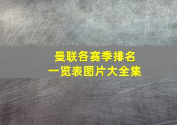 曼联各赛季排名一览表图片大全集