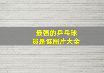 最强的乒乓球员是谁图片大全