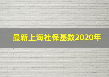 最新上海社保基数2020年