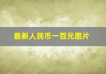 最新人民币一百元图片