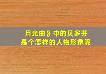 月光曲》中的贝多芬是个怎样的人物形象呢