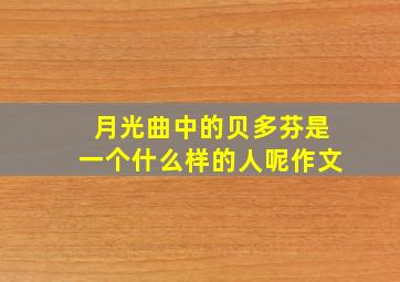 月光曲中的贝多芬是一个什么样的人呢作文