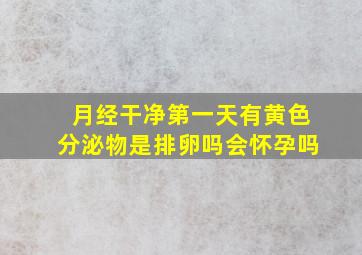 月经干净第一天有黄色分泌物是排卵吗会怀孕吗