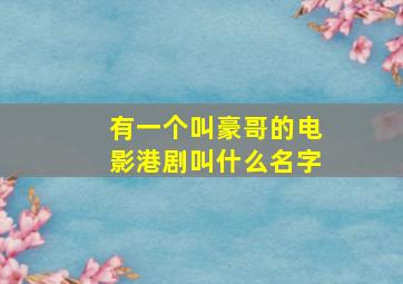 有一个叫豪哥的电影港剧叫什么名字