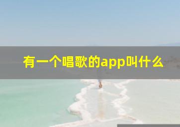 有一个唱歌的app叫什么