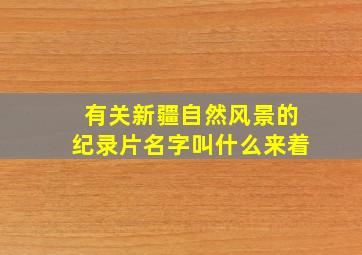 有关新疆自然风景的纪录片名字叫什么来着