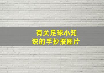 有关足球小知识的手抄报图片