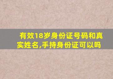 有效18岁身份证号码和真实姓名,手持身份证可以吗