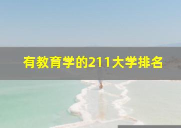 有教育学的211大学排名