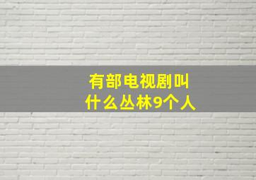 有部电视剧叫什么丛林9个人