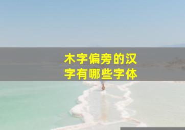 木字偏旁的汉字有哪些字体