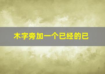 木字旁加一个已经的已