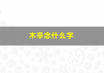 木辛念什么字