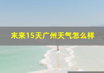 末来15天广州天气怎么样