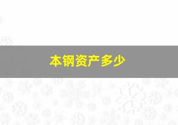 本钢资产多少