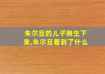 朱尔旦的儿子刚生下来,朱尔旦看到了什么