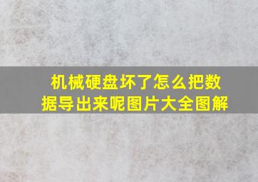 机械硬盘坏了怎么把数据导出来呢图片大全图解