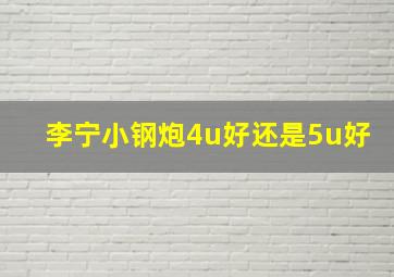 李宁小钢炮4u好还是5u好