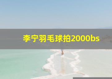 李宁羽毛球拍2000bs