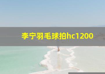 李宁羽毛球拍hc1200