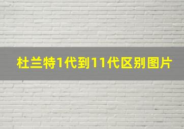 杜兰特1代到11代区别图片