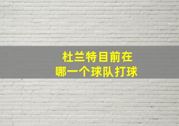 杜兰特目前在哪一个球队打球