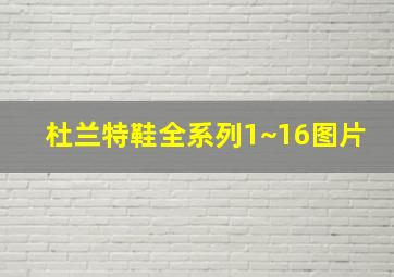 杜兰特鞋全系列1~16图片