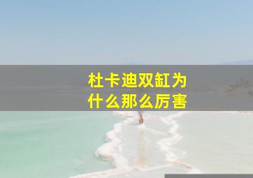 杜卡迪双缸为什么那么厉害