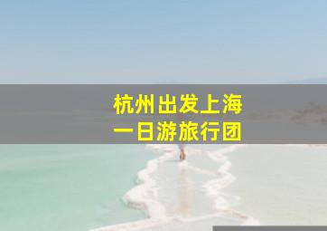 杭州出发上海一日游旅行团