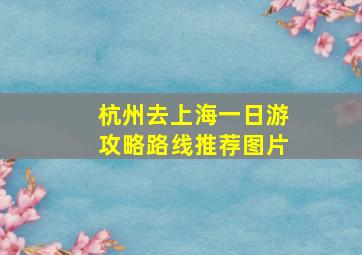 杭州去上海一日游攻略路线推荐图片