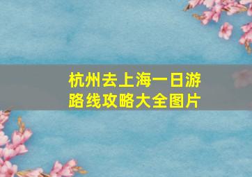 杭州去上海一日游路线攻略大全图片