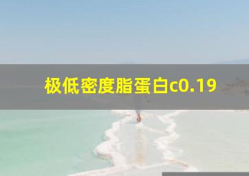 极低密度脂蛋白c0.19