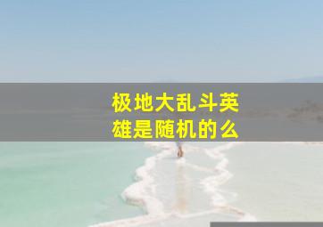 极地大乱斗英雄是随机的么