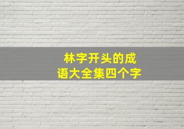 林字开头的成语大全集四个字