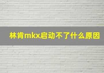 林肯mkx启动不了什么原因