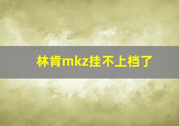 林肯mkz挂不上档了