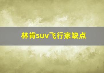 林肯suv飞行家缺点