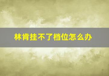 林肯挂不了档位怎么办