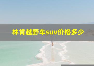 林肯越野车suv价格多少