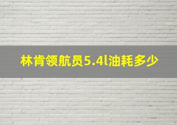 林肯领航员5.4l油耗多少