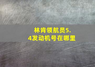 林肯领航员5.4发动机号在哪里