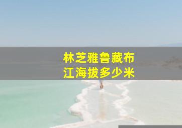 林芝雅鲁藏布江海拔多少米