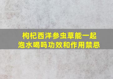 枸杞西洋参虫草能一起泡水喝吗功效和作用禁忌