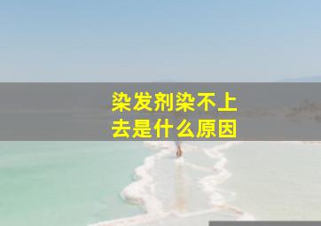 染发剂染不上去是什么原因