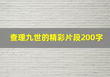 查理九世的精彩片段200字