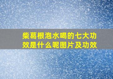 柴葛根泡水喝的七大功效是什么呢图片及功效