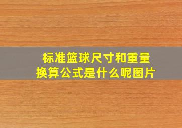 标准篮球尺寸和重量换算公式是什么呢图片